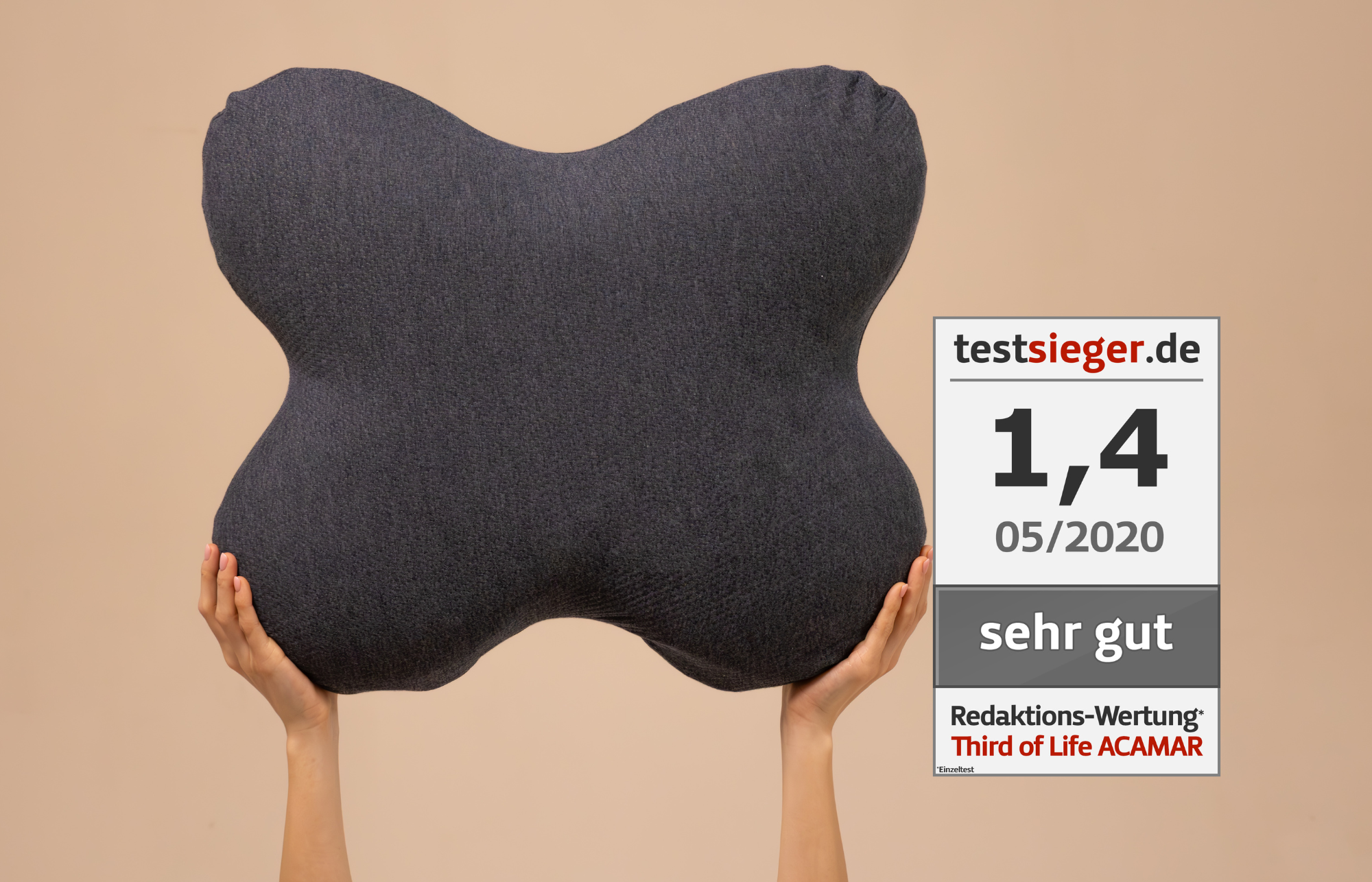 ACAMAR Kopfkissen in Schmetterlingsform für Seitenschläfer für ruhigen Schlaf - Third of Life