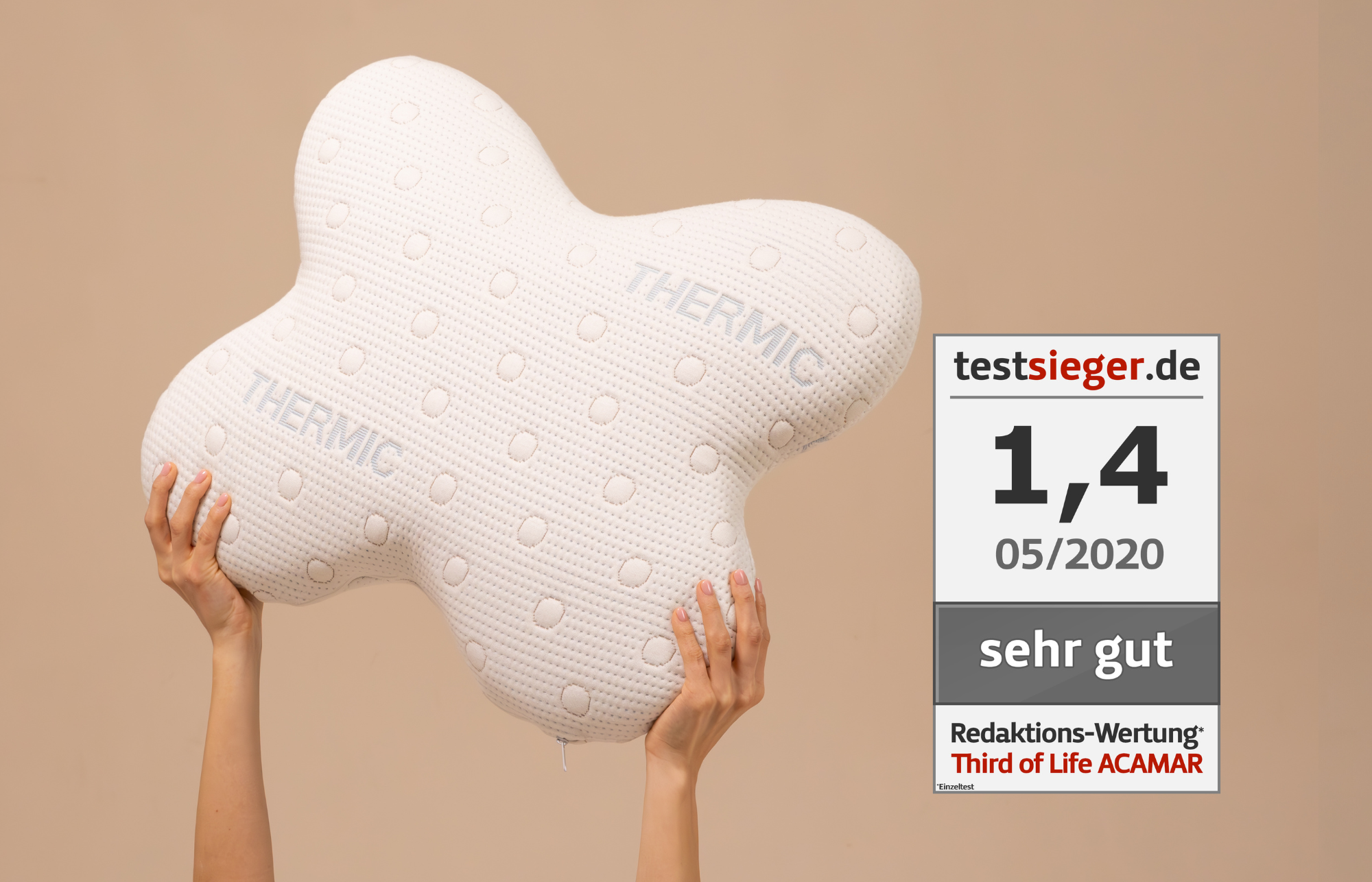 ACAMAR Kopfkissen in Schmetterlingsform für Seitenschläfer für ruhigen Schlaf - Third of Life