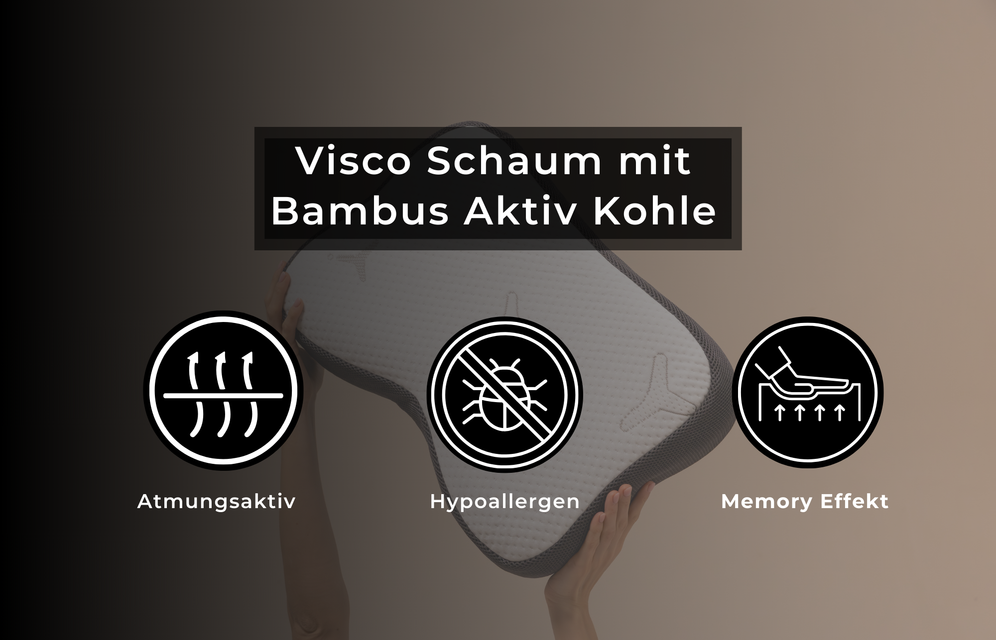 ReCharge Nackenstütz-Kopfkissen für optimale Erholung mit Bambus-Aktivkohle - Third of Life