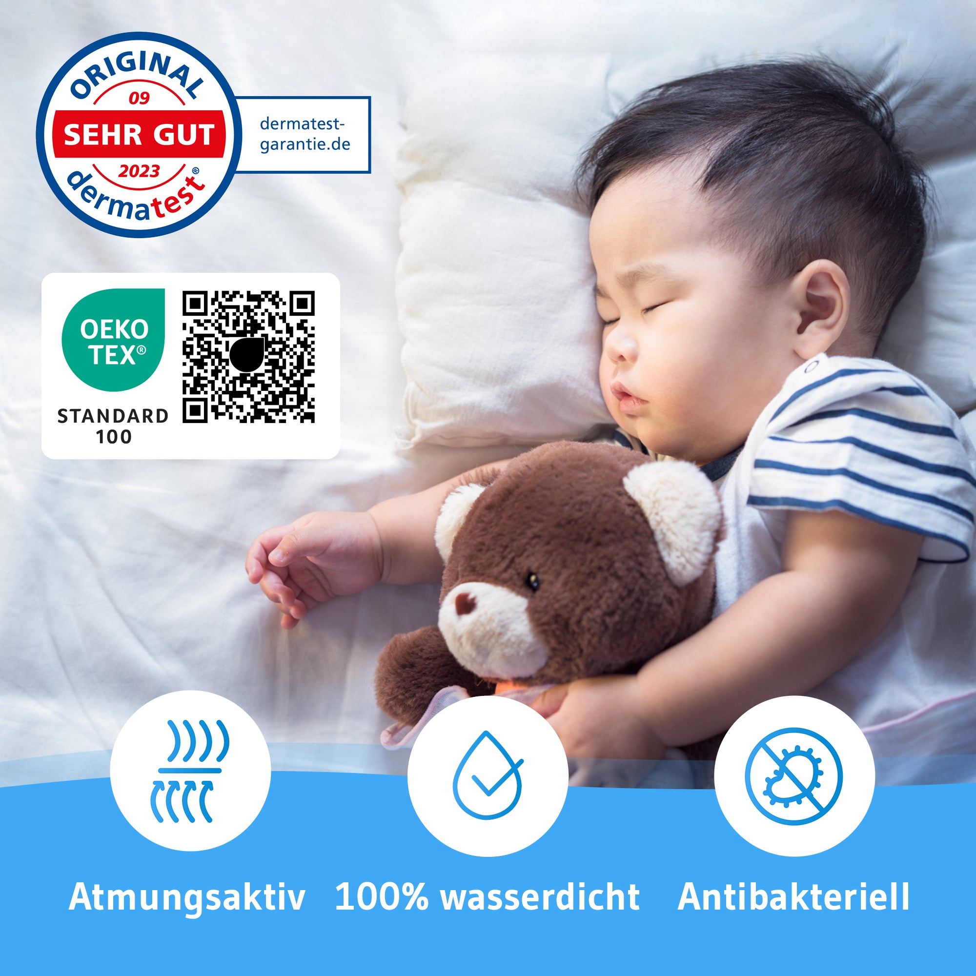 LISA Matratzenschoner - 100% wasserdicht, mit Seitenwänden (25cm) , für Allergiker - Third of Life