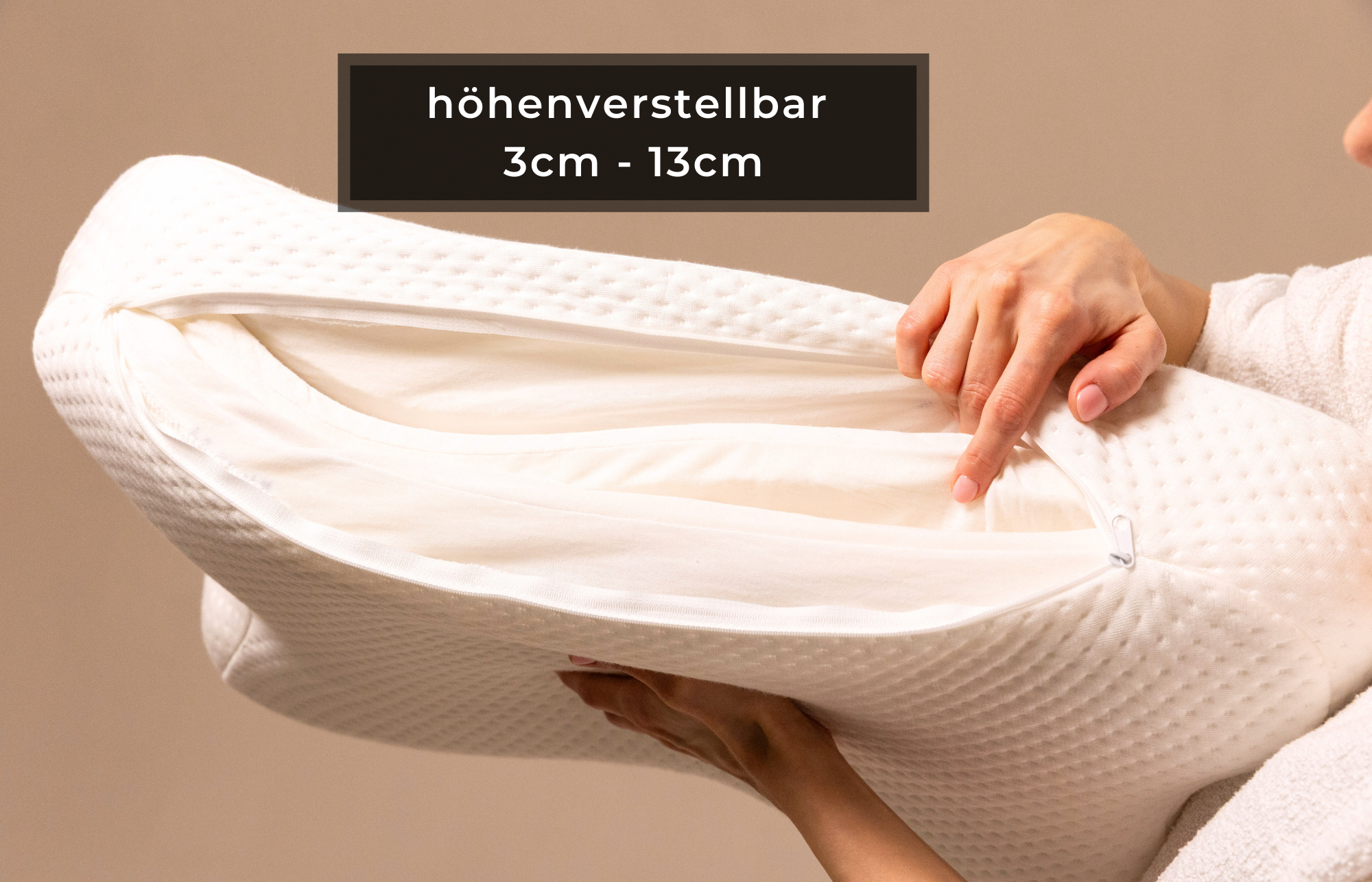 aiLigner Pillow - Anpassbares Nackenstützkissen für erholsamen Schlaf - Third of Life