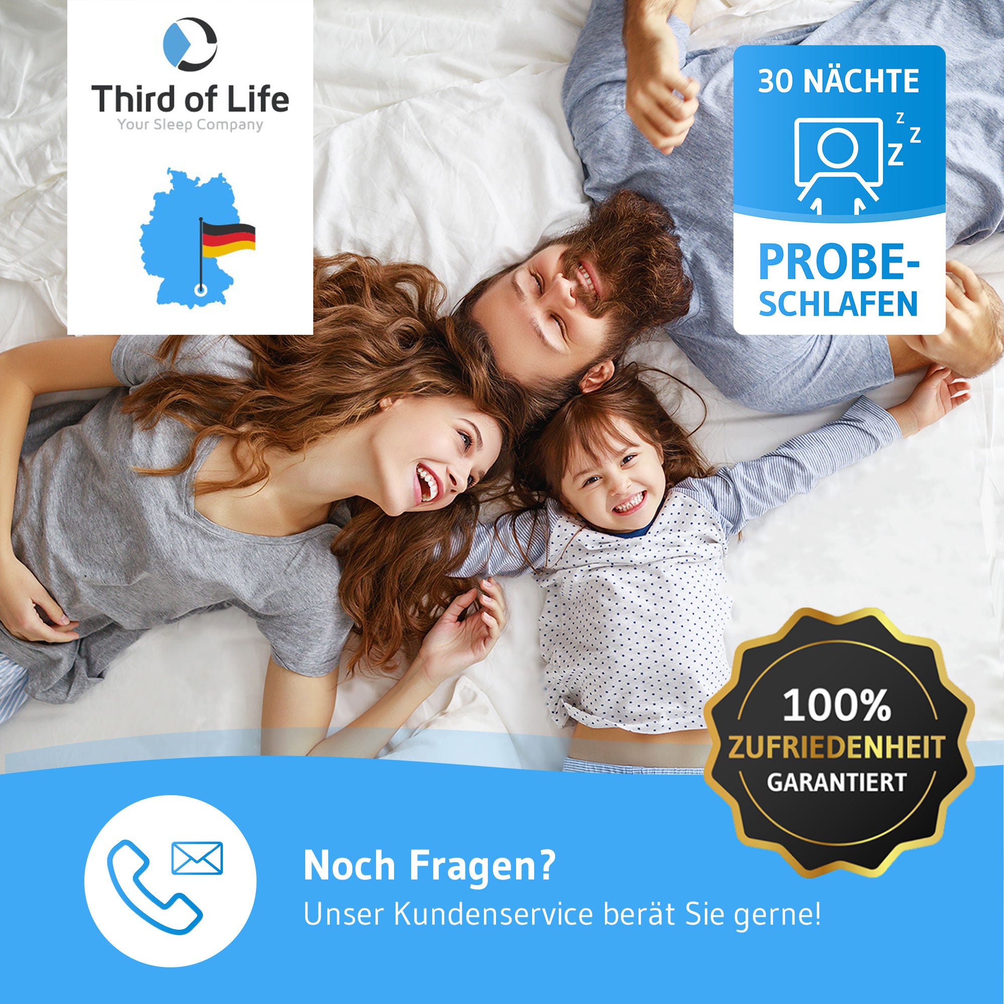 LISA Matratzenschoner - 100% wasserdicht, mit Seitenwänden (25cm) , für Allergiker - Third of Life