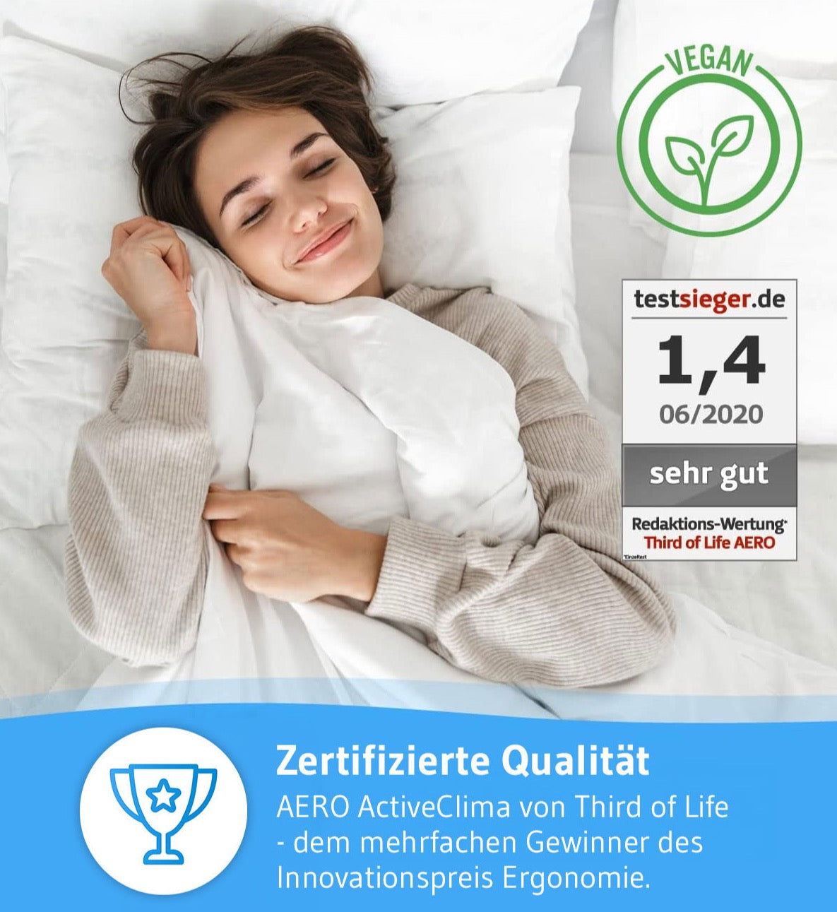 AERO ActiveClima Sommerdecke mit innovativer VentiFIll®-Technologie - Third of Life