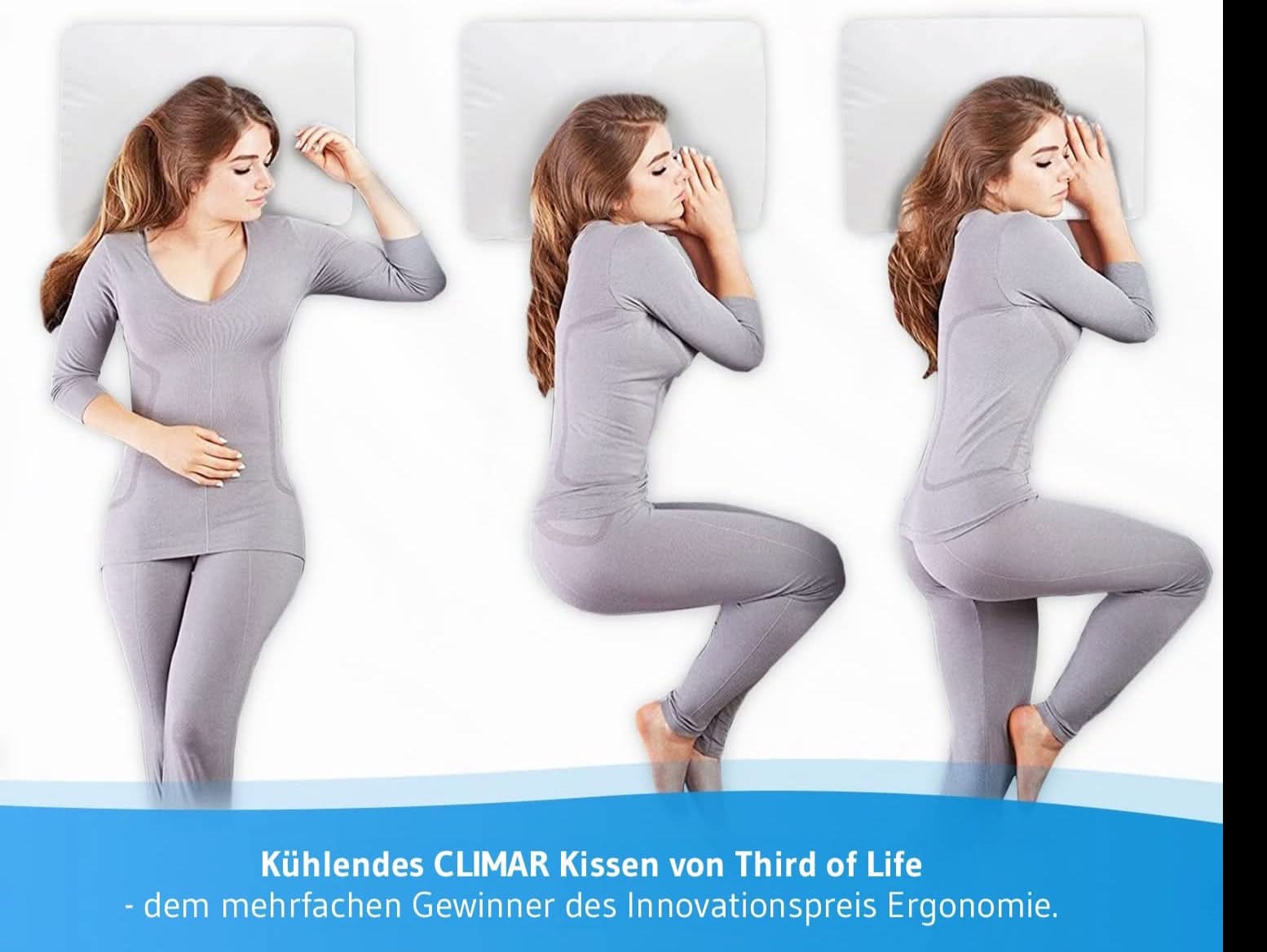 CLIMAR Kühlendes Kopfkissen aus Visco-Schaum - Third of Life