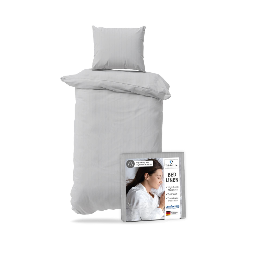 Mako-Satin Bettwäsche ELLA - 100% Baumwolle - STANDARD 100 by OEKO-TEX® – warm & flauschig - Third of Life