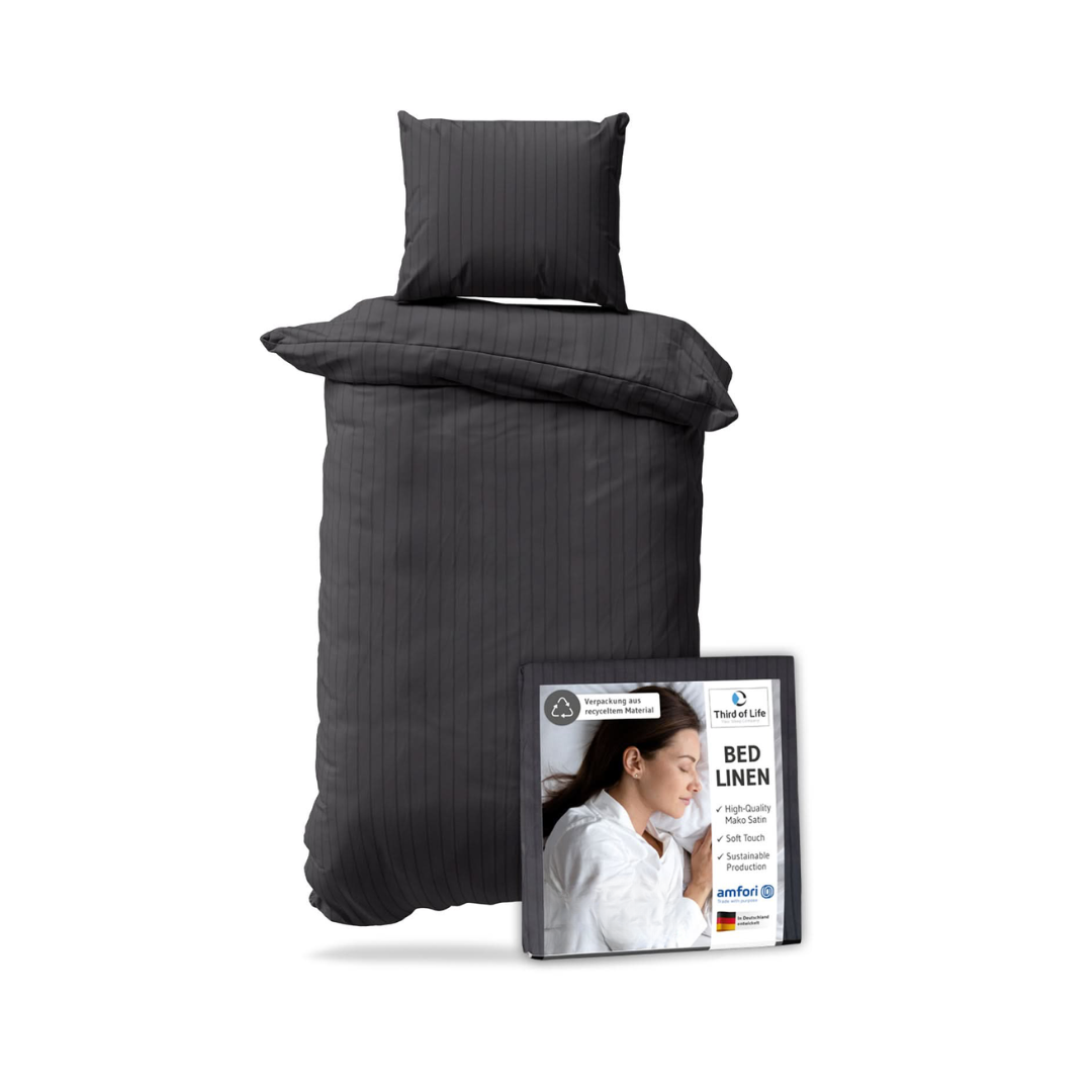 Mako-Satin Bettwäsche ELLA - 100% Baumwolle - STANDARD 100 by OEKO-TEX® – warm & flauschig - Third of Life