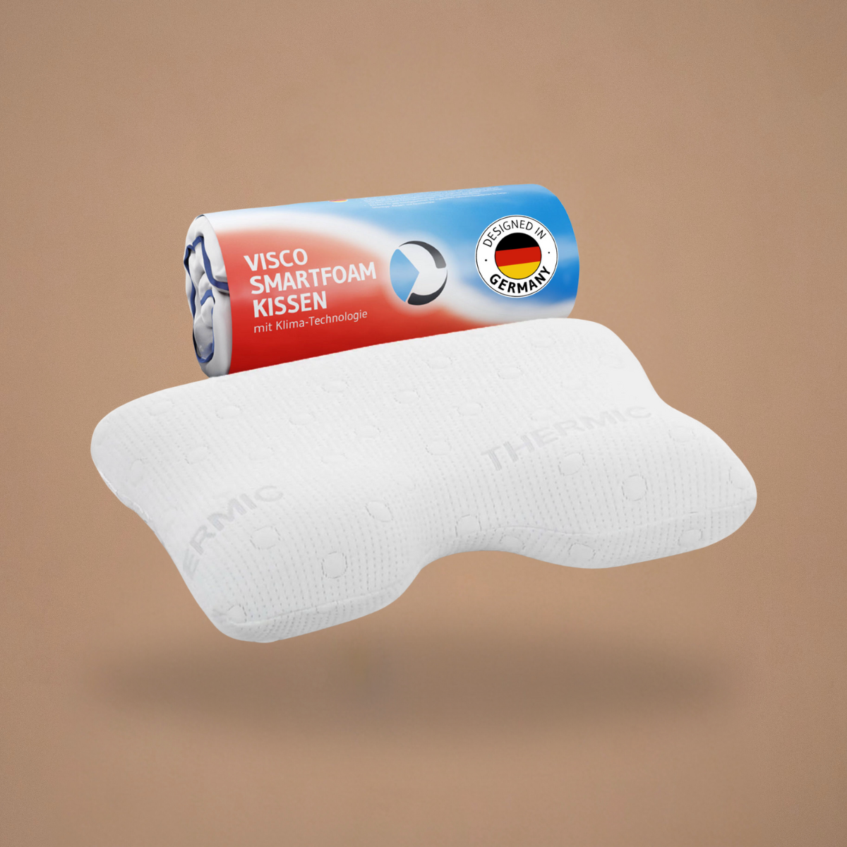 GIANFAR Nackenstützkissen mit Nackenbogen aus Visco Schaum mit Klimabezug - Third of Life