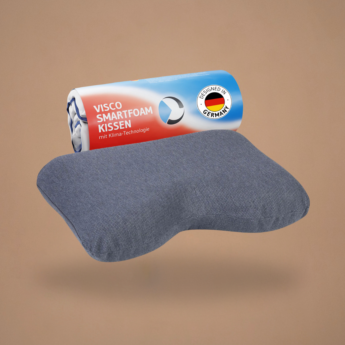 GIANFAR Nackenstützkissen mit Nackenbogen aus Visco Schaum mit Klimabezug - Third of Life