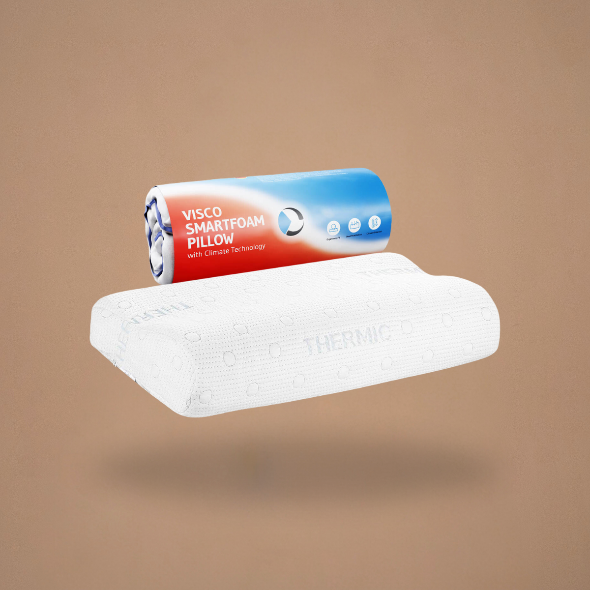 HADAR wave Nackensütz-Kopfkissen mit Nackenwelle, anpassbar aus Visco Schaum - Third of Life