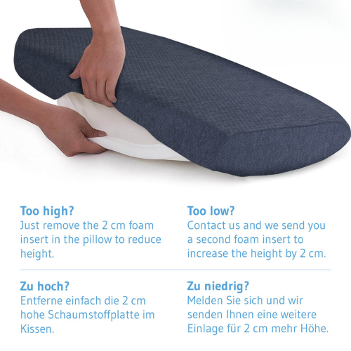 LUNA QuickDry Nackenstützkissen mit Schulterbogen, höhenverstellbar - Third of Life