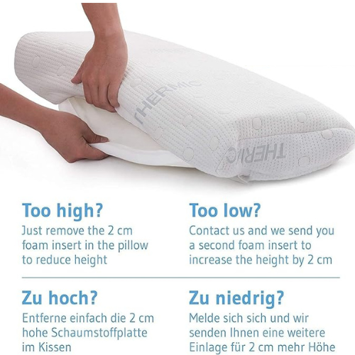 HADAR wave Nackenkissen mit Nackenwelle, höhenverstellbar aus Visco Schaum - Third of Life