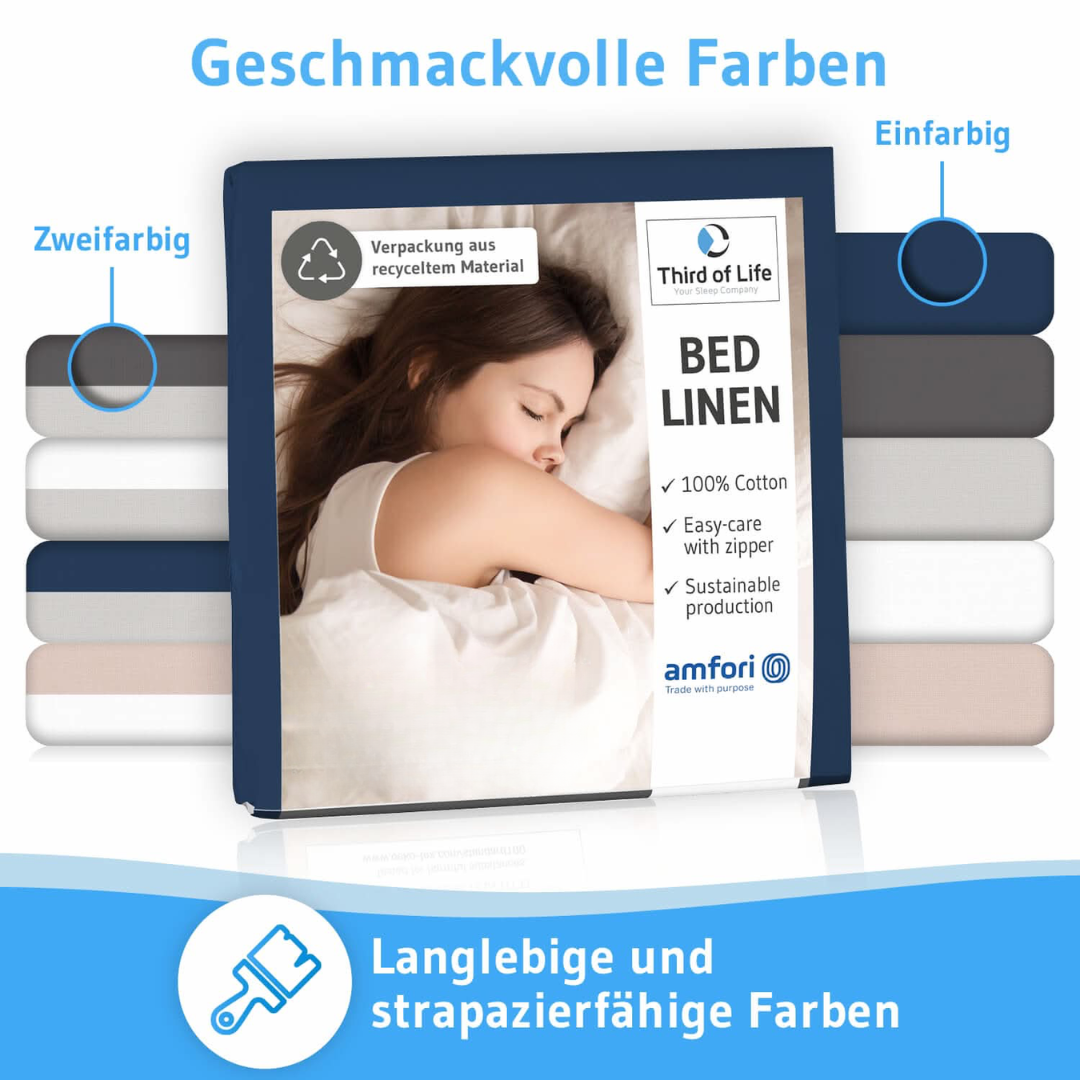 Renforce Bettwäsche NINO - 100% Baumwolle - STANDARD 100 by OEKO-TEX® – leicht & luftig - Third of Life