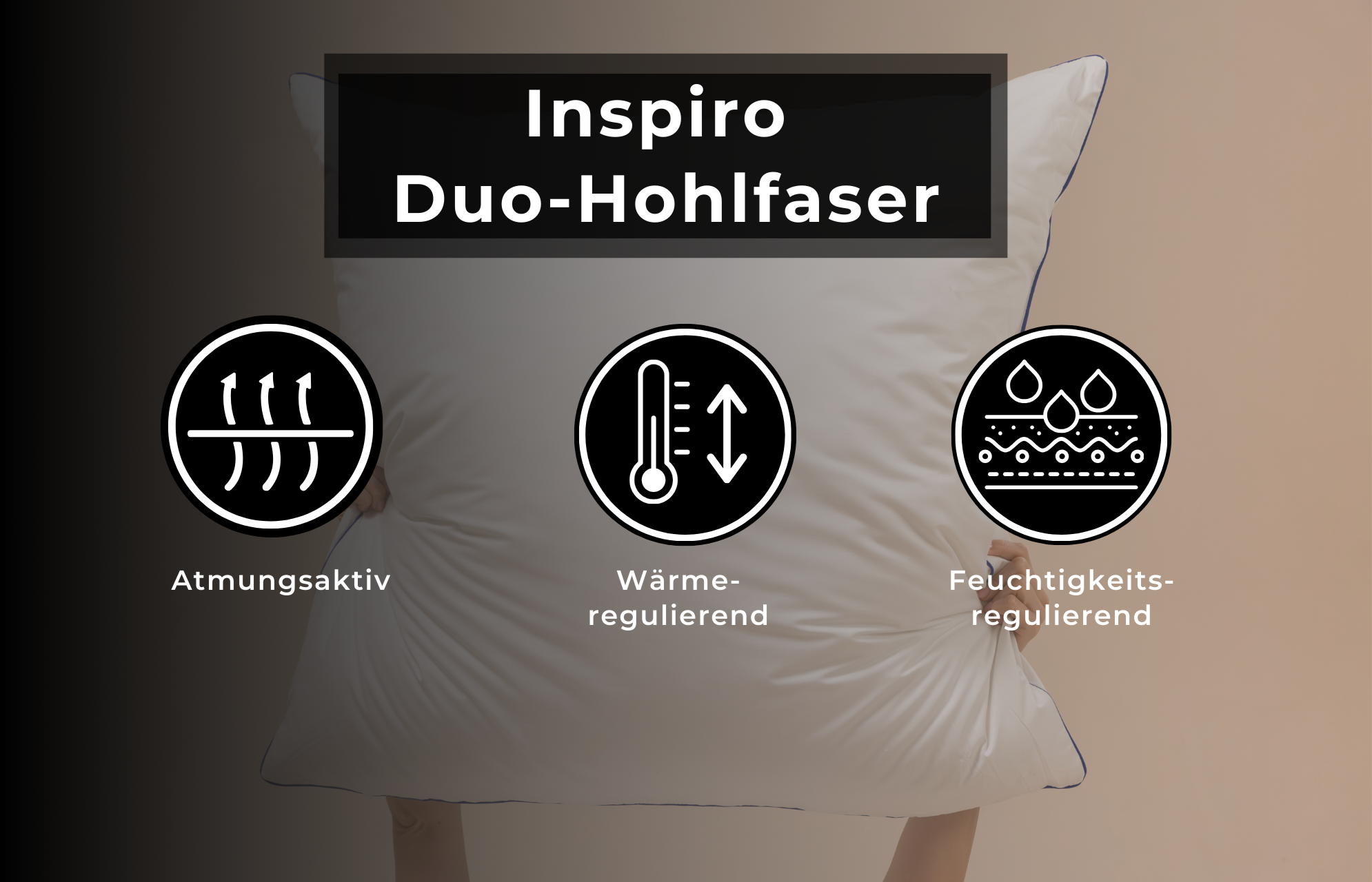 inSpiro Kopfkissen für himmlischen Schlaf mit Duo-Hohlfasertechnologie - Third of Life