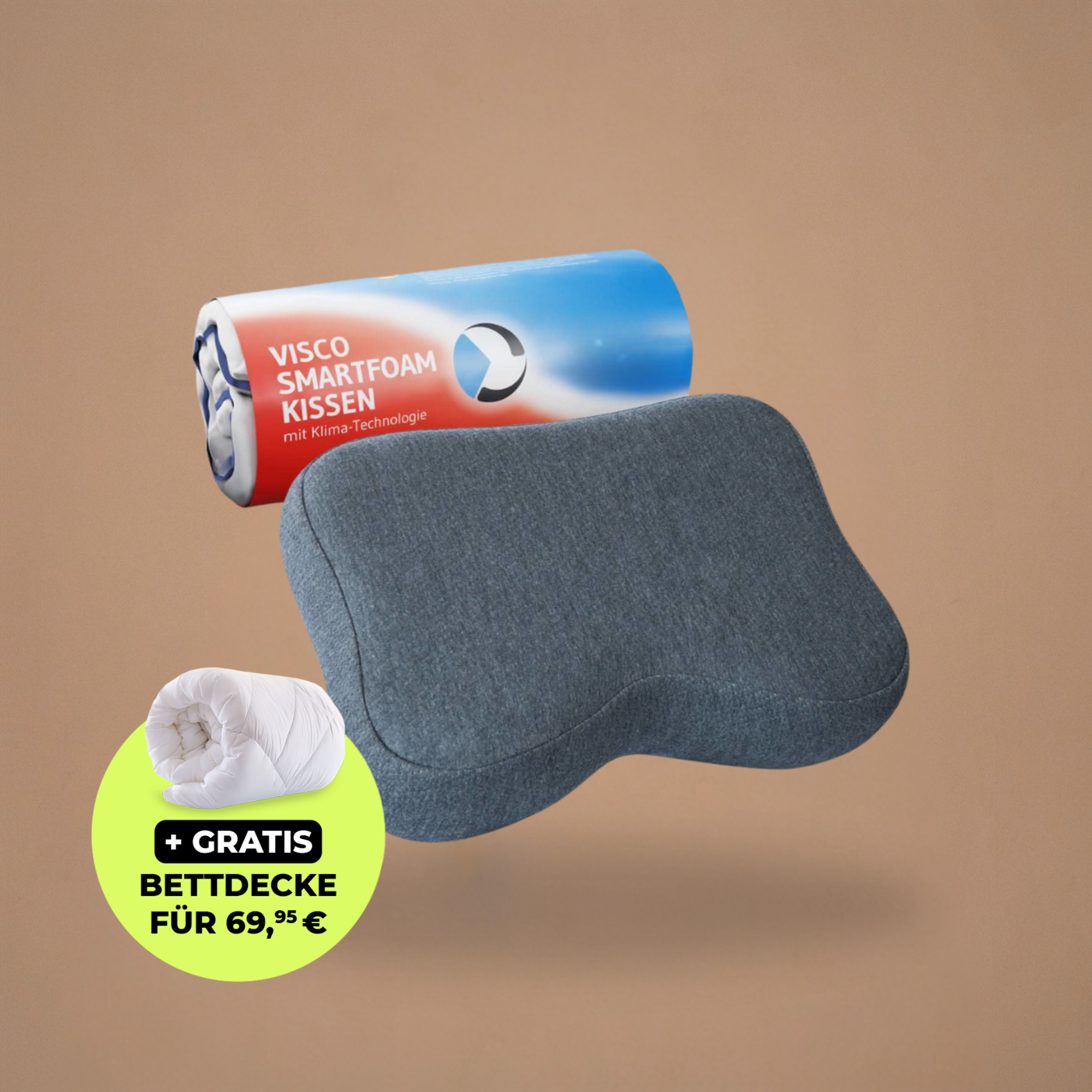 Nackenstützkissen Recovery mit Bambus-Aktivkohle Viskoschaum