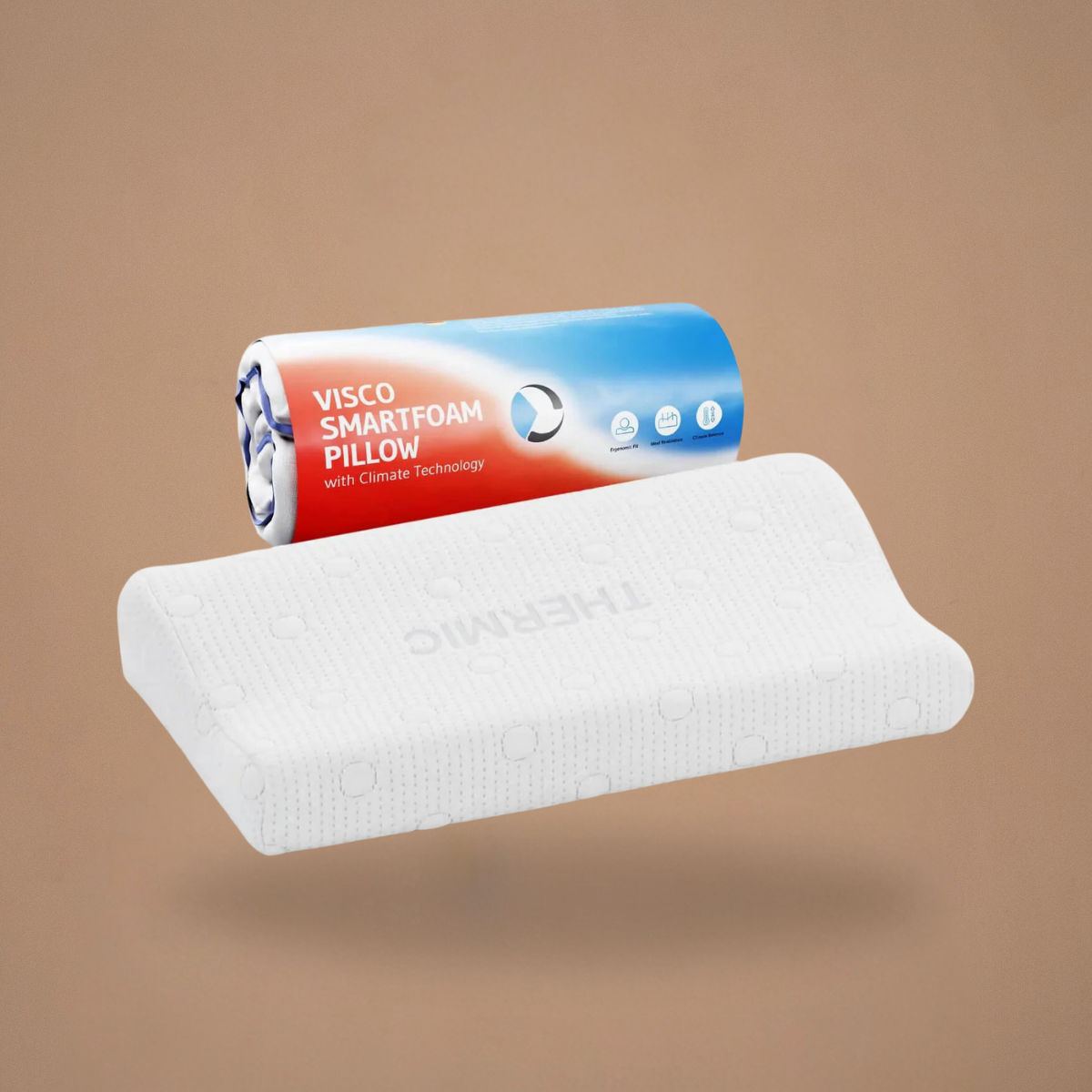 NINAR Kopfkissen mit Nackenwelle aus Visco Schaum für Wasserbetten und Kinder - Third of Life