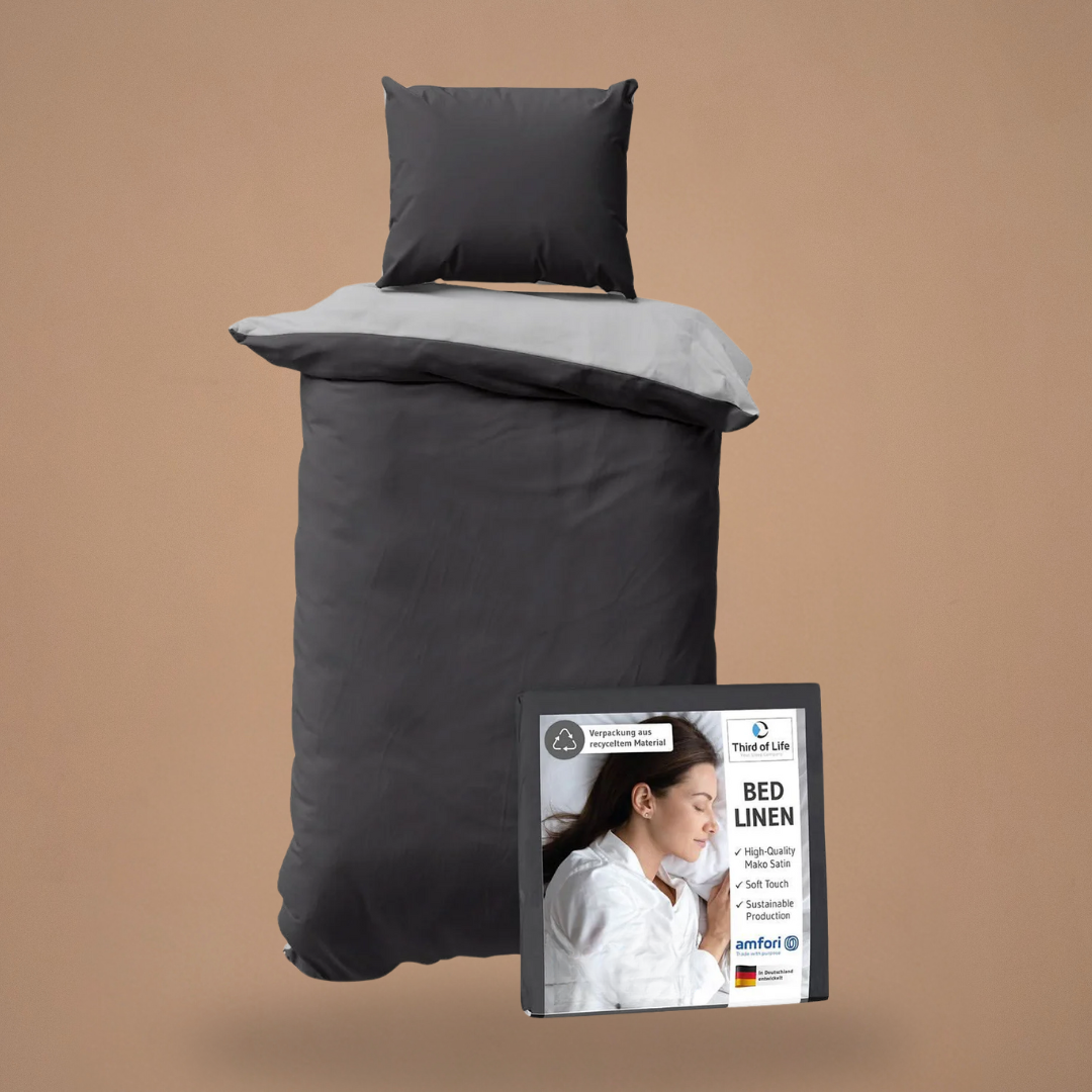 Mako-Satin Bettwäsche ELLA - 100% Baumwolle - STANDARD 100 by OEKO-TEX® – warm & flauschig - Third of Life