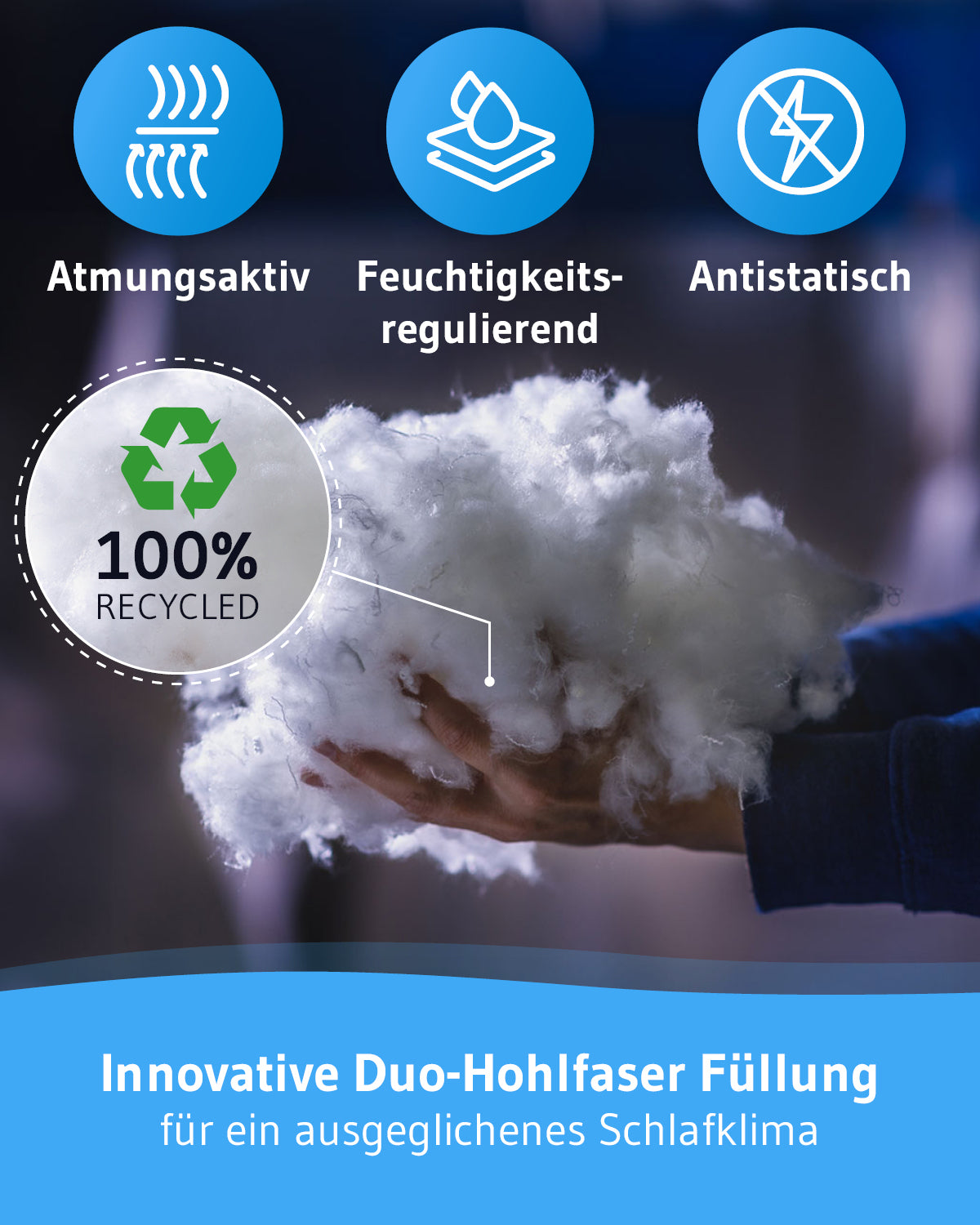 Nachhaltige Ganzjahresdecke VERDA aus 100% recyceltem Material - Third of Life