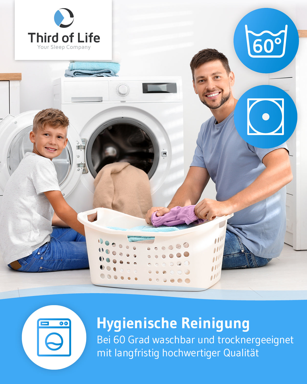 Nachhaltige Ganzjahresdecke VERDA aus 100% recyceltem Material - Third of Life