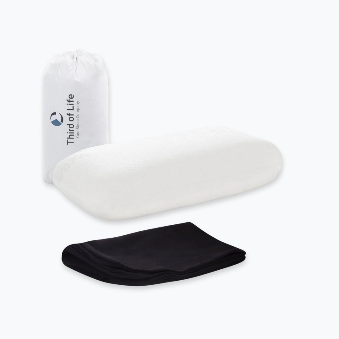 VOLAR Reisekissen, ergonomisches Kopfkissen für unterwegs mit Aloe Vera Bezug - Third of Life