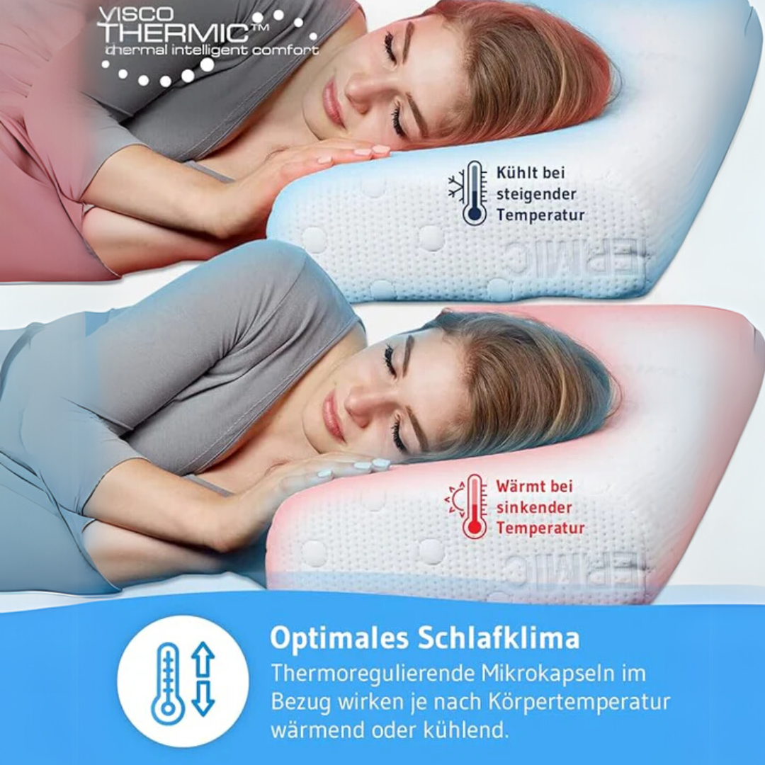 HADAR Nackenstütz-Kopfkissen, höhenverstellbar und ergonomisch aus Visco Schaum - Third of Life