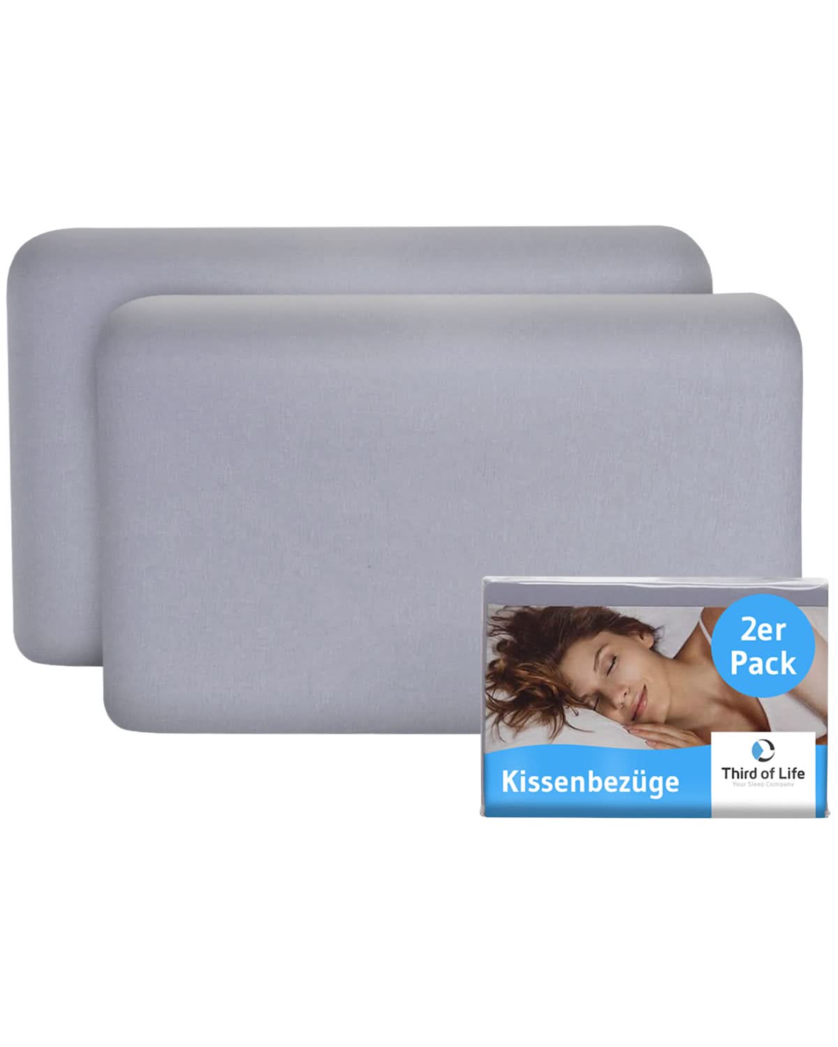 VOLAR Baumwoll-Kissenbezug Doppelpack - Third of Life