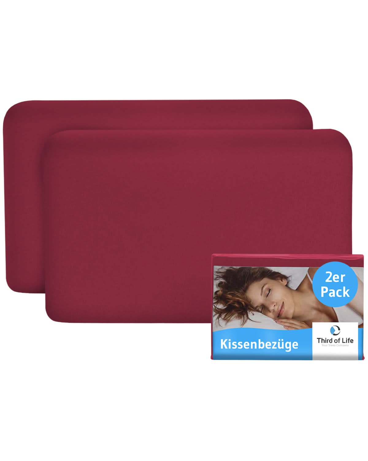 VOLAR Baumwoll-Kissenbezug Doppelpack - Third of Life