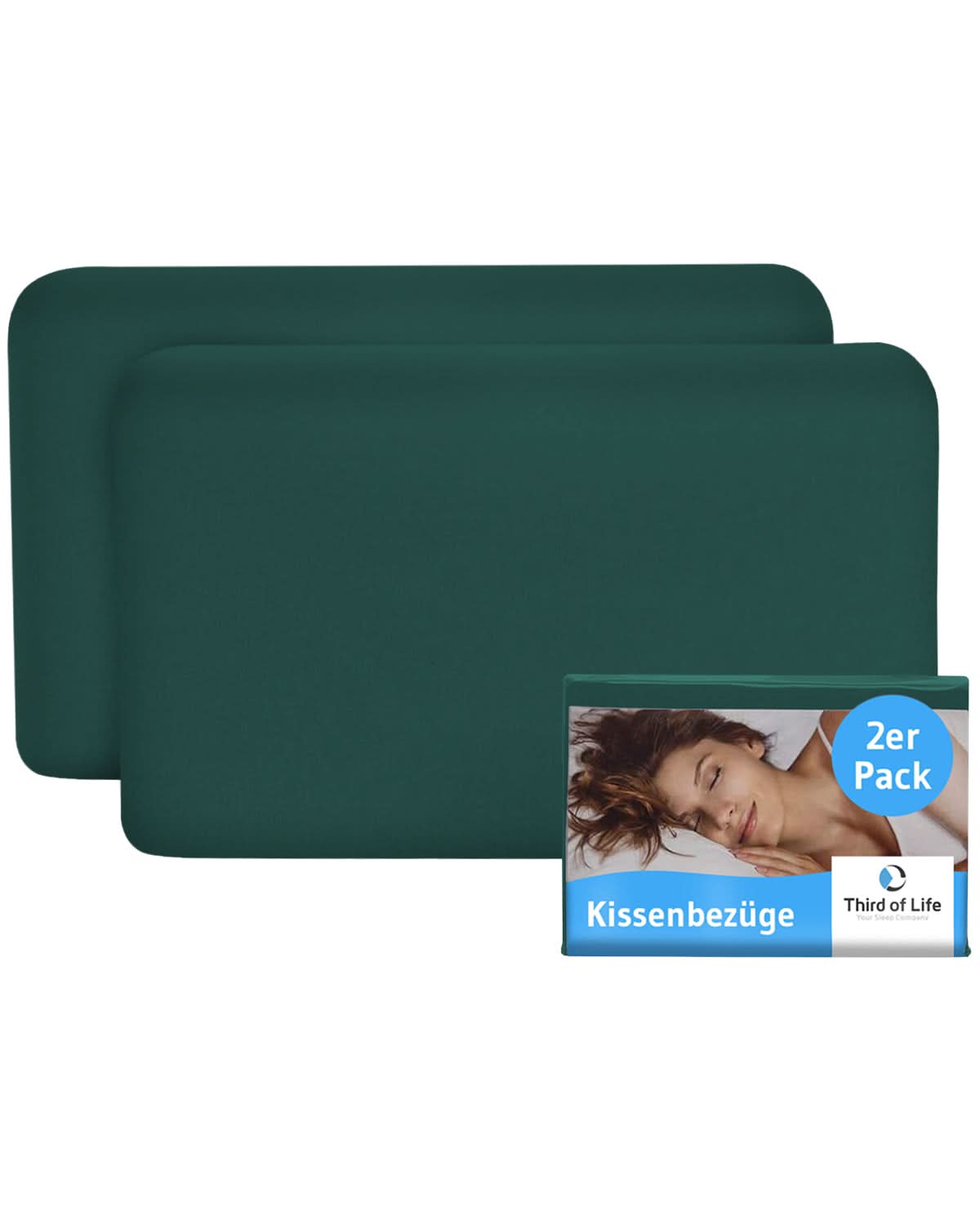 VOLAR Baumwoll-Kissenbezug Doppelpack - Third of Life