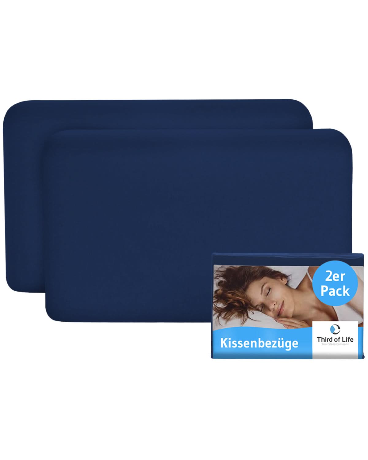 VOLAR Baumwoll-Kissenbezug Doppelpack - Third of Life