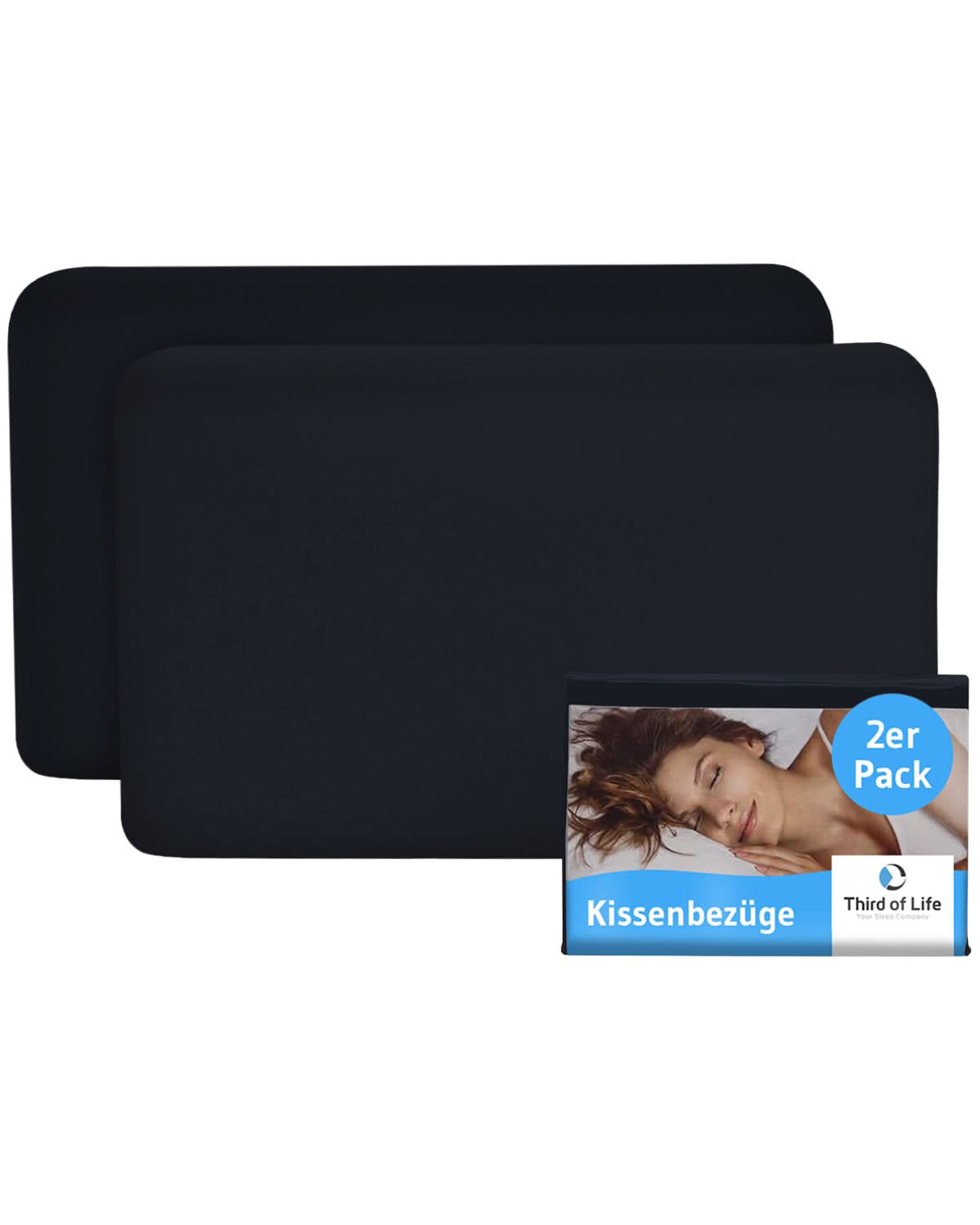 VOLAR Baumwoll-Kissenbezug Doppelpack - Third of Life