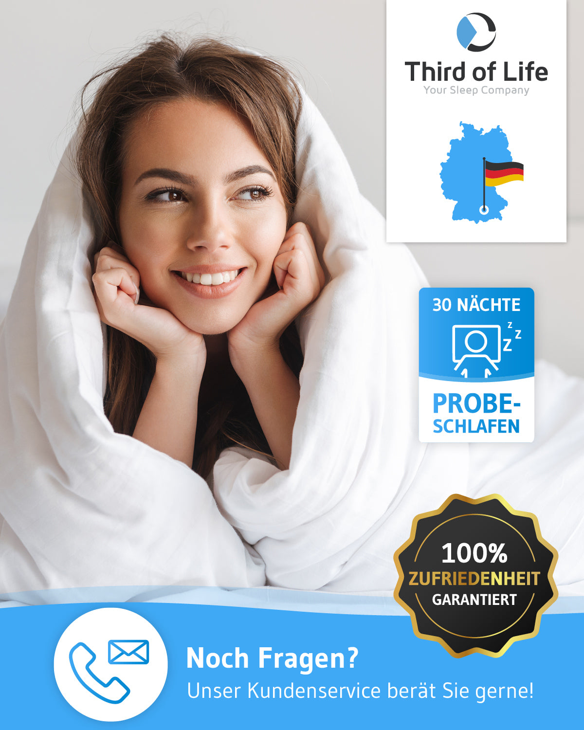 Sommerdecke BLANCO für Kinder mit Sanitized®-Schutz, für Allergiker geeignet - Third of Life