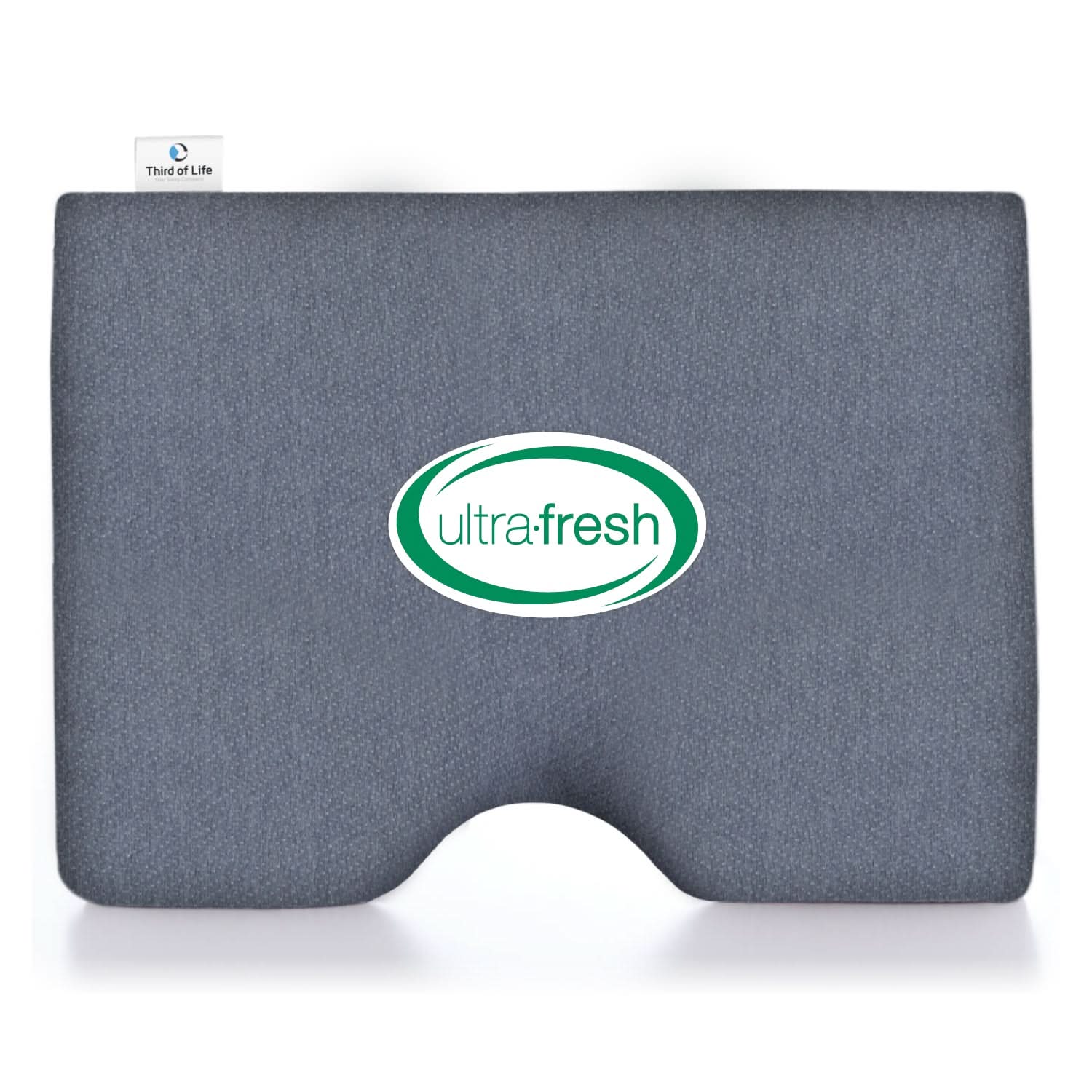 Seitenschläferkissen GIANFAR mit Nackenbogen, orthopädisches HWS Nackenstützkissen aus Visco Schaum mit Klimabezug - Third of Life