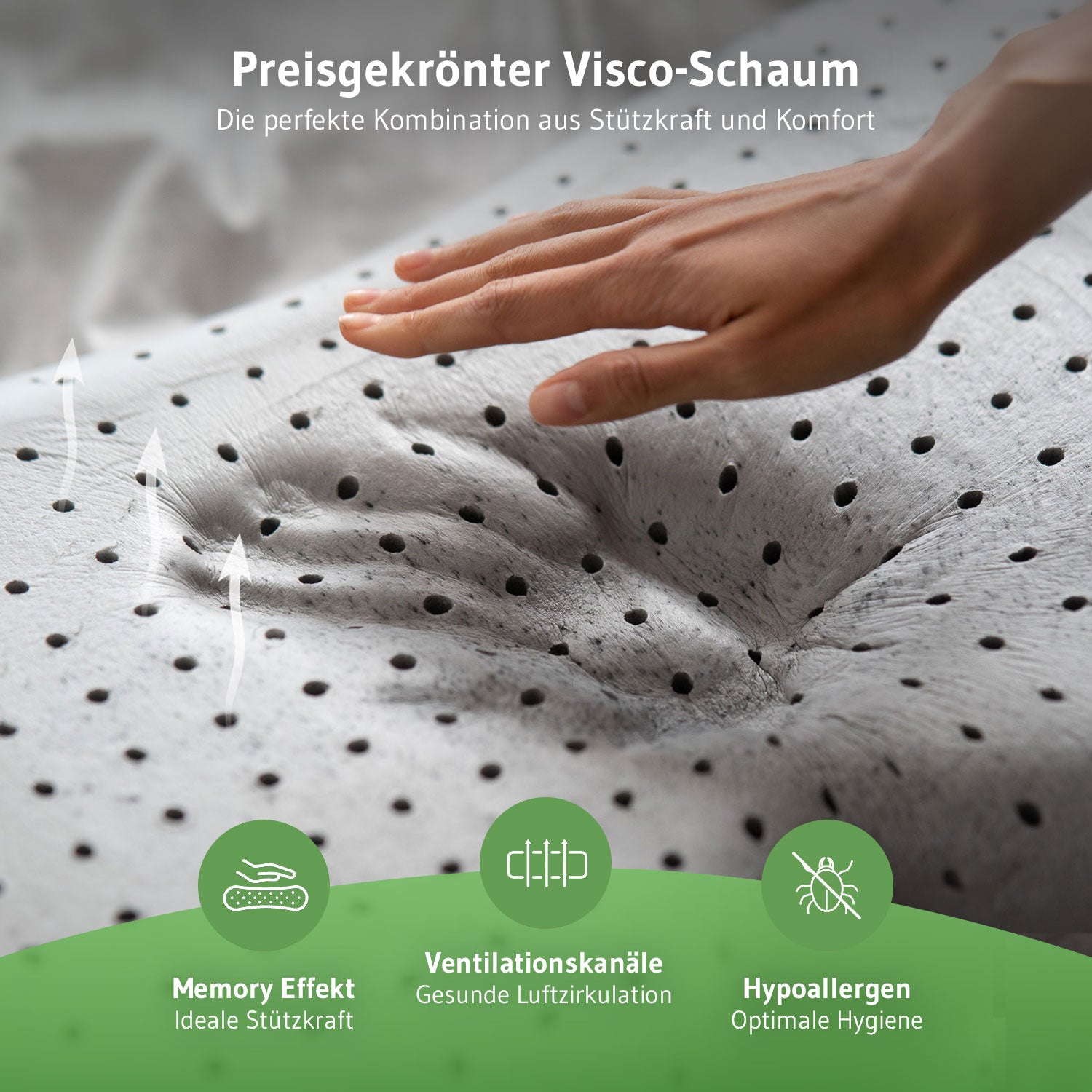 ACAMAR Seitenschläferkissen Schmetterlingsform + Aloe Vera Bezug - Third of Life