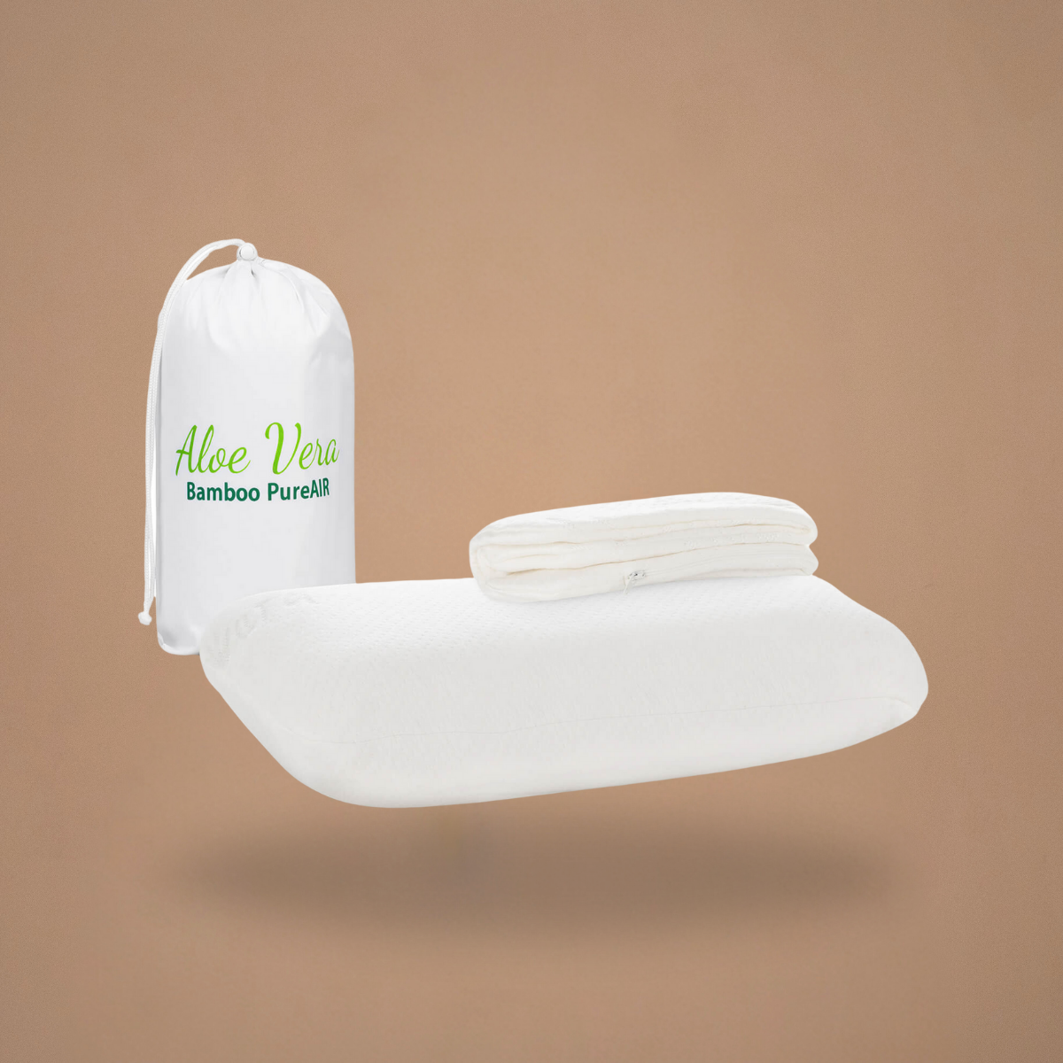 VOLAR Reisekissen, ergonomisches Kopfkissen für unterwegs mit Aloe Vera Bezug - Third of Life