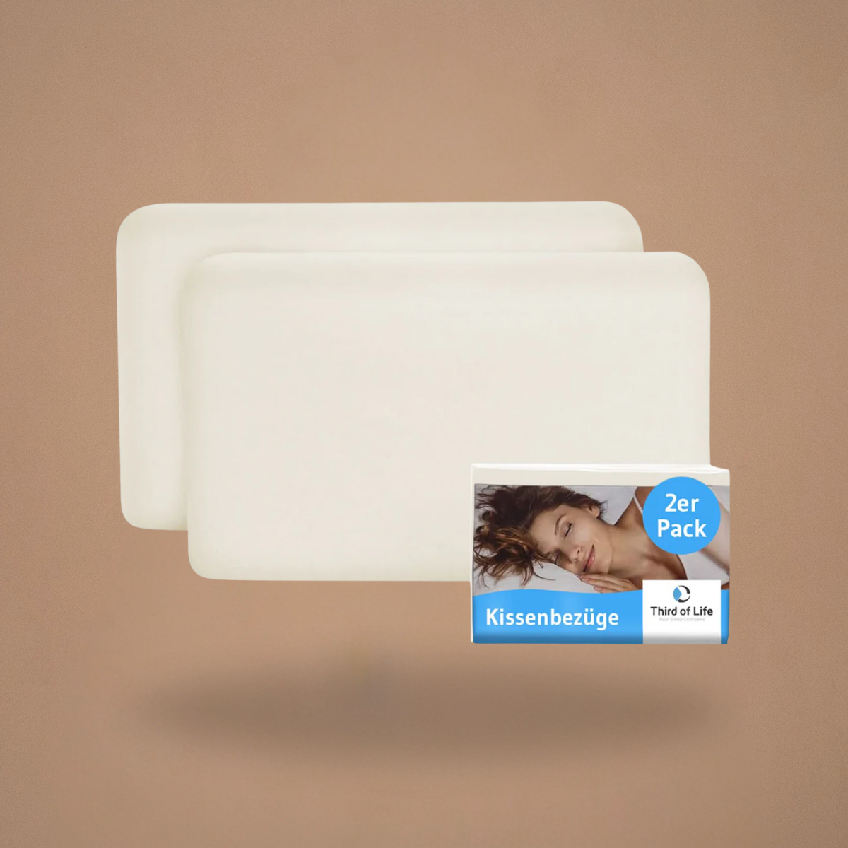 VOLAR Baumwoll-Kissenbezug Doppelpack - Third of Life