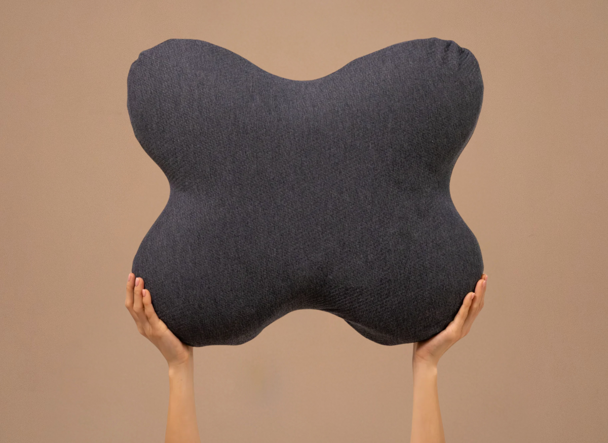 ACAMAR Seitenschläferkissen aus Visco Schaum, Schmetterlingsform mit thermoregulierendem Bezug