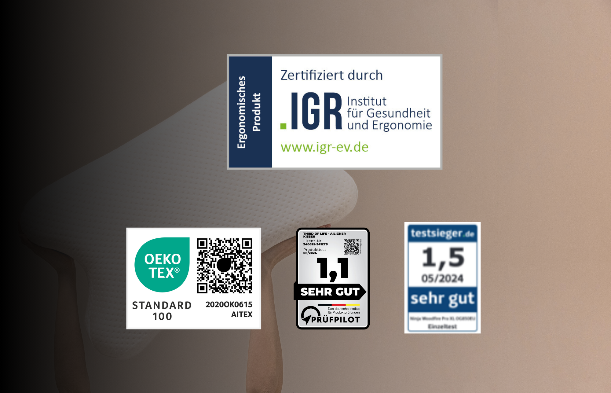 aiLigner Pillow - Anpassbares Nackenstützkissen für erholsamen Schlaf