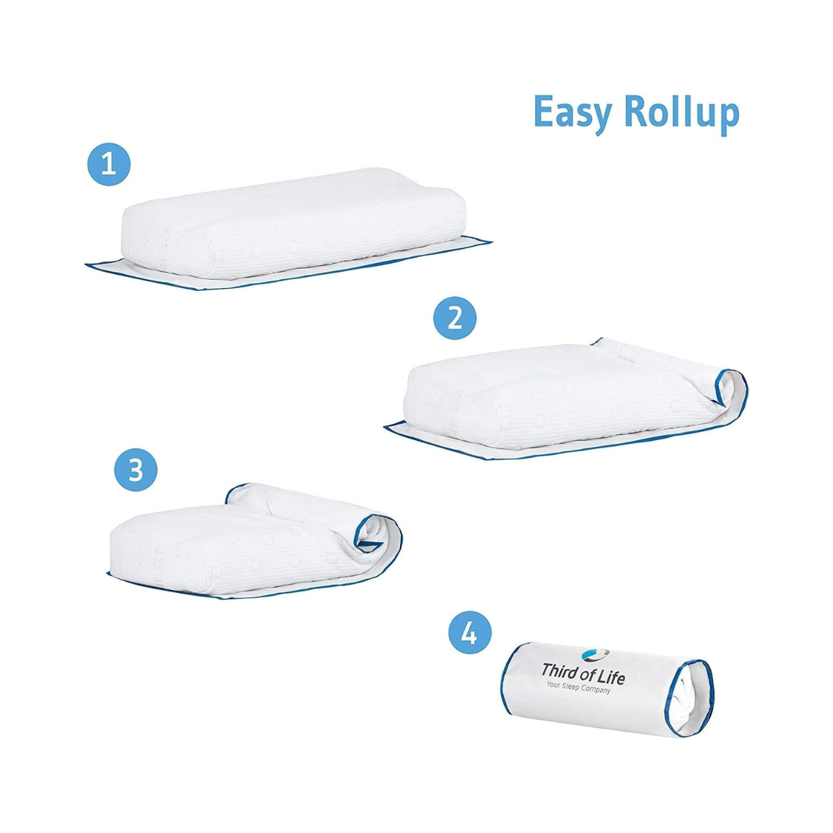 HADAR wave Nackensütz-Kopfkissen mit Nackenwelle, anpassbar aus Visco Schaum - Third of Life