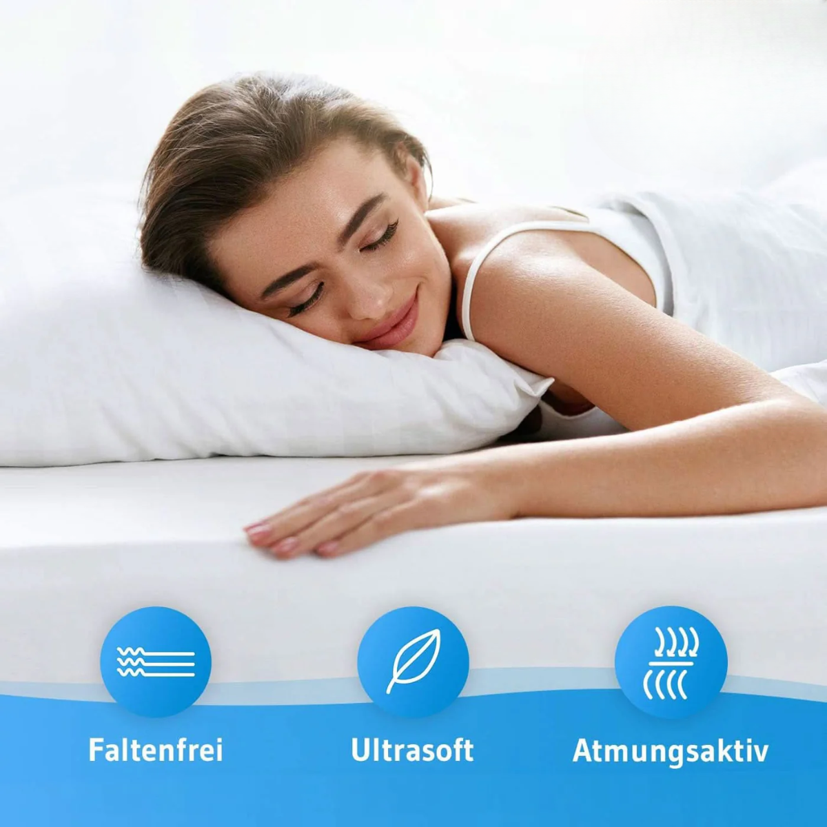 Kindergrößen: Spannbettlaken mit Elasthan BENE faltenfrei und bügelfrei, supersoft und atmungsaktiv - Third of Life