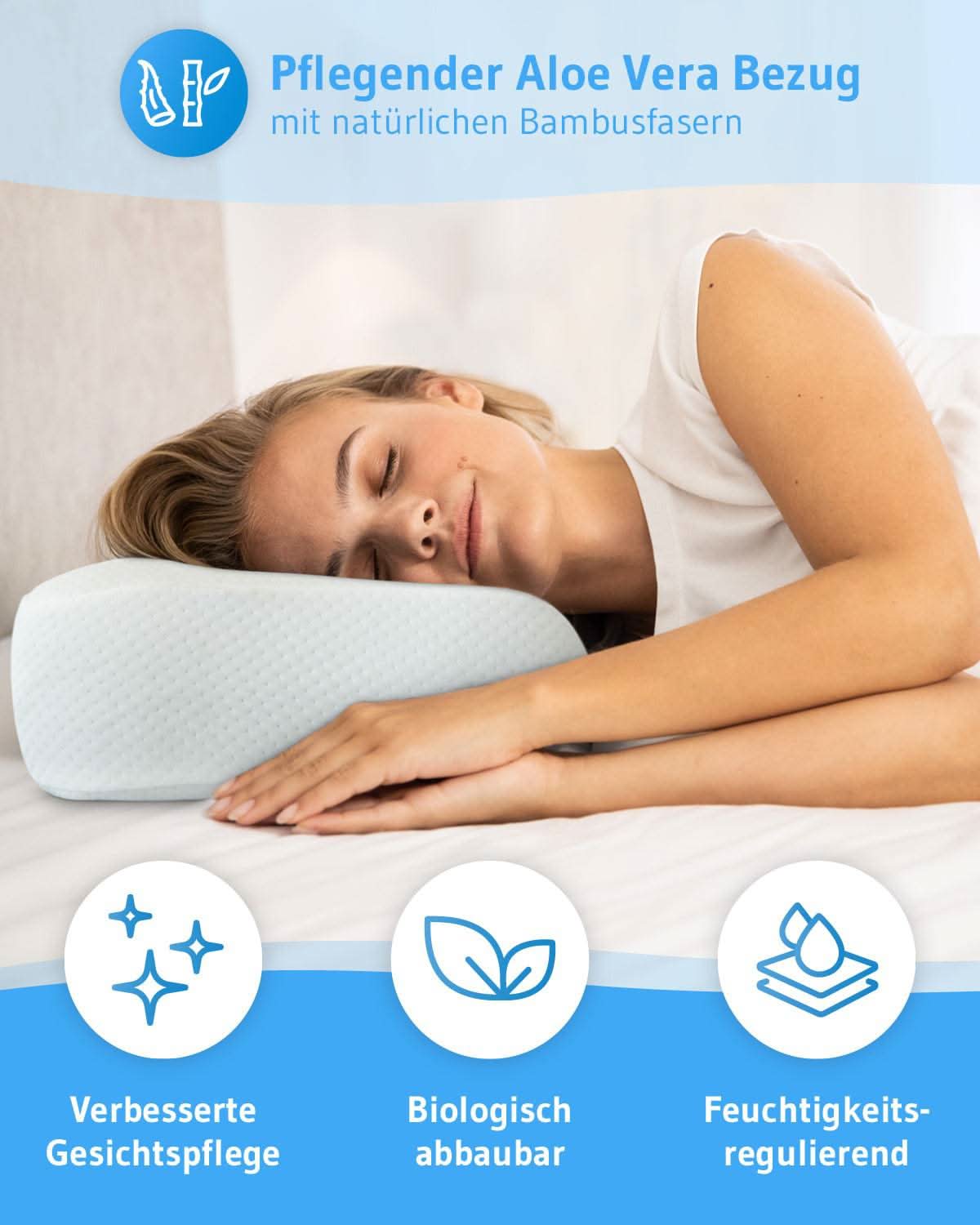 Nackenkissen ReCharge mit Bambus-Aktivkohle Viskoschaum - Third of Life