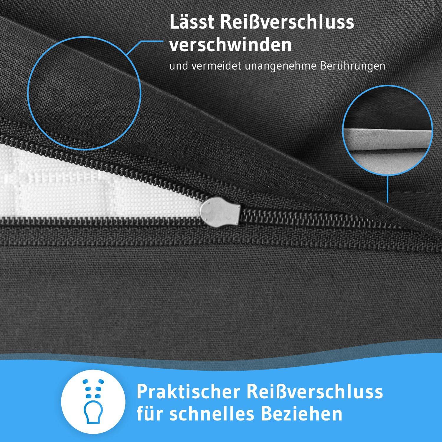 Mako-Satin Bettwäsche ELLA - 100% Baumwolle - STANDARD 100 by OEKO-TEX® – warm & flauschig - Third of Life