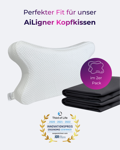 3. Bild von Höhenverstellbares aiLigner Kissen aus Visco-Schaum, für alle Schlafpositionen, 3-lagig, ergonomisch