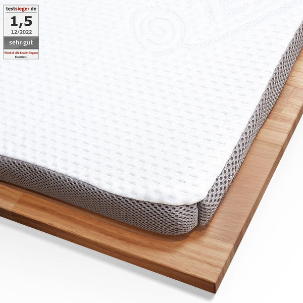 Topper EcoON - Ergonomic mattress topper made of memory foam with cover made of sustainable Tencel - Third of Life