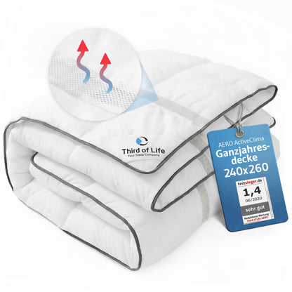 AERO ActiveClima OptiSleep -Ganzjahres Bettdecke 4 Jahreszeiten - Third of Life