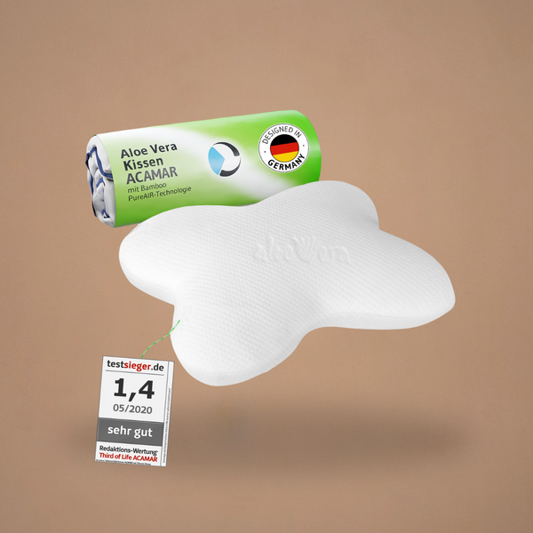 ACAMAR Side Sleeper Pillow Butterfly Shape + Aloe Vera Cover