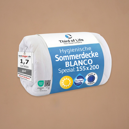 Sommerdecke BLANCO mit Sanitized®-Schutz, für Allergiker geeignet - Third of Life