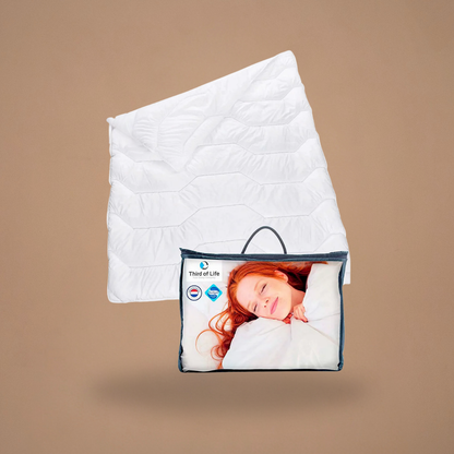 Kinder Sommer-Bettdecke BLANCO mit Schutz vor Bakterien & Milben - Third of Life