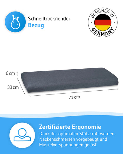 HADAR low - Flaches Bauchschläferkissen für erholsame Nächte - Ergonomisch aus Visco Schaum - Third of Life