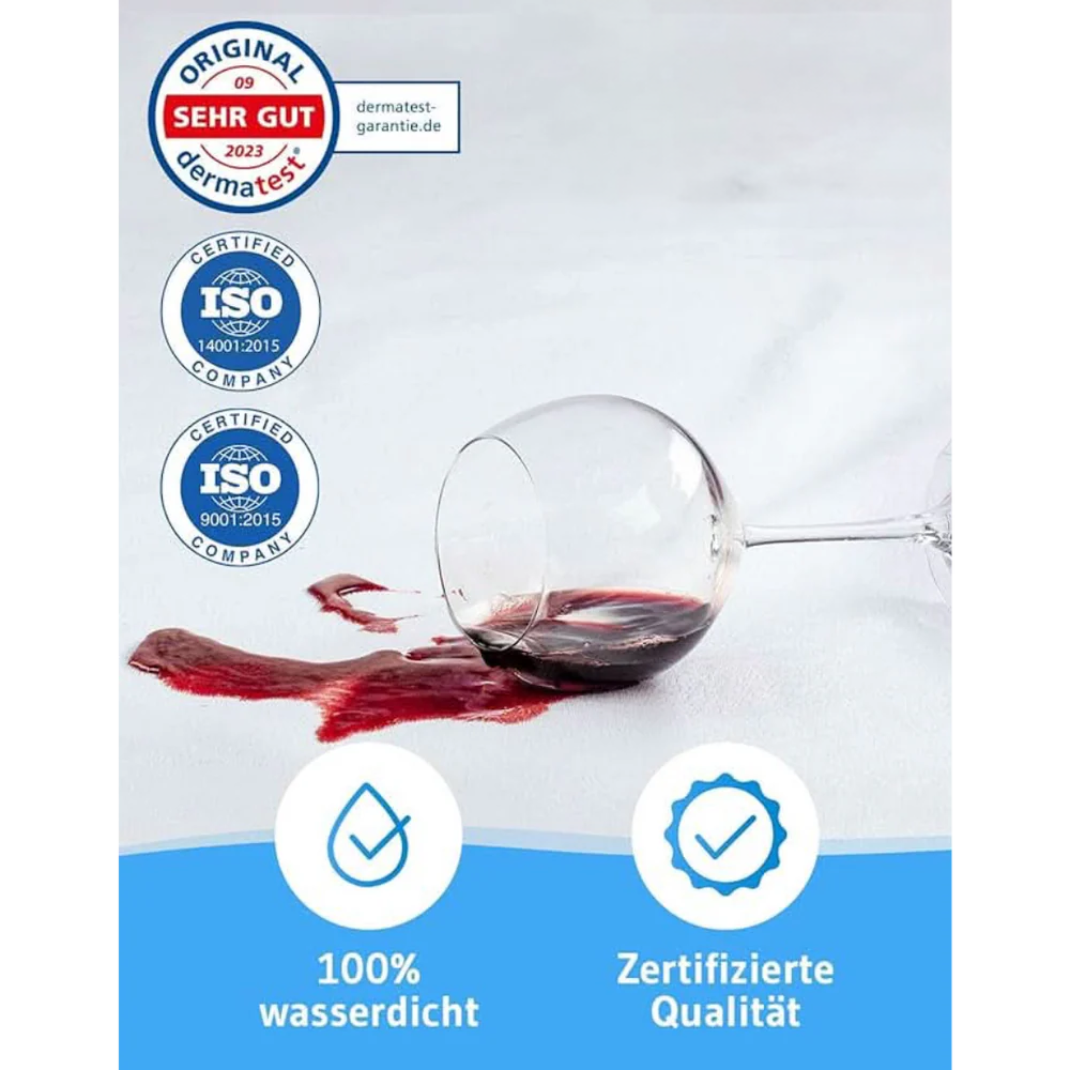 LISA Matratzenschoner mit Seitenwänden, 100% wasserdicht, für Allergiker