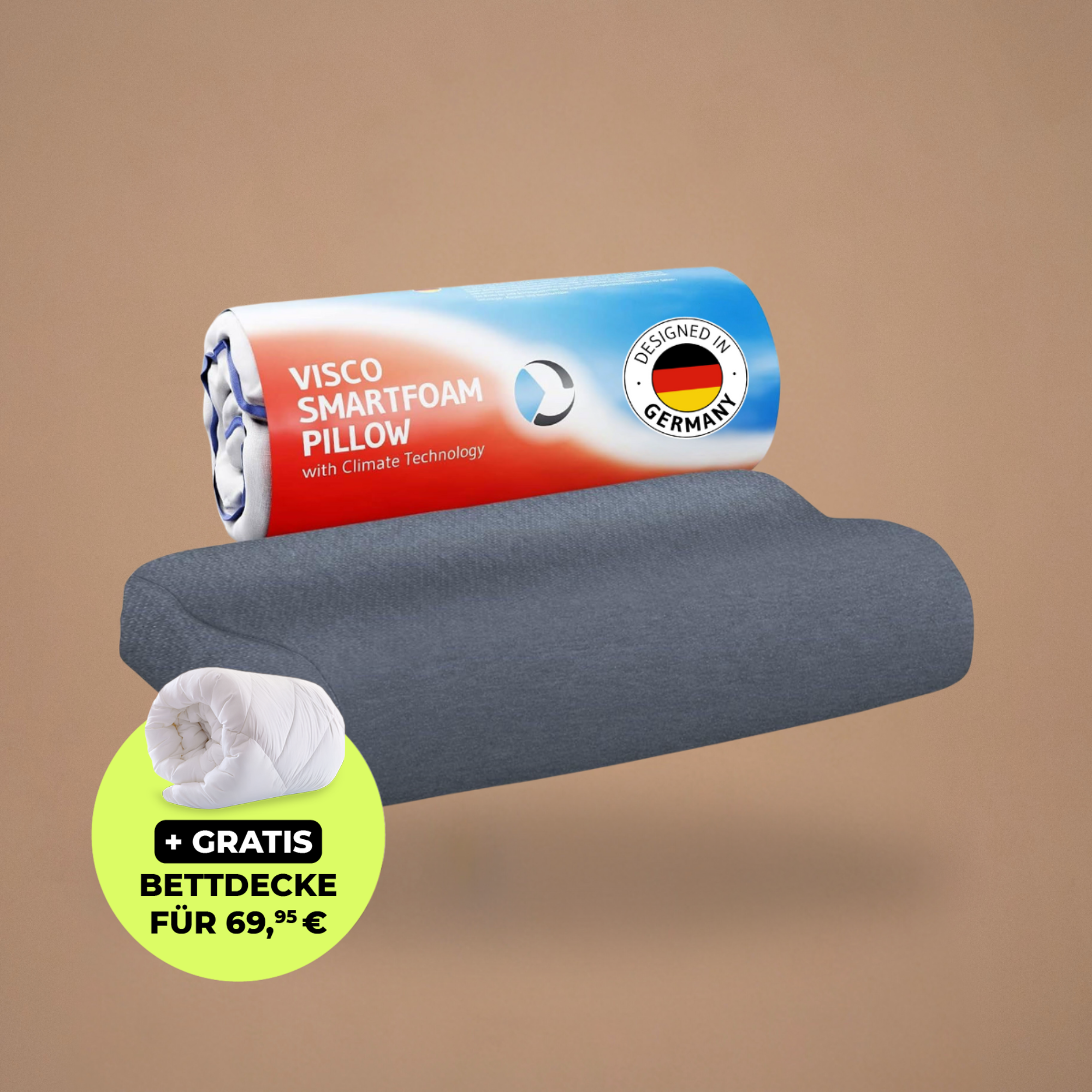 HADAR wave Nackenkissen mit Nackenwelle, höhenverstellbar aus Visco Schaum