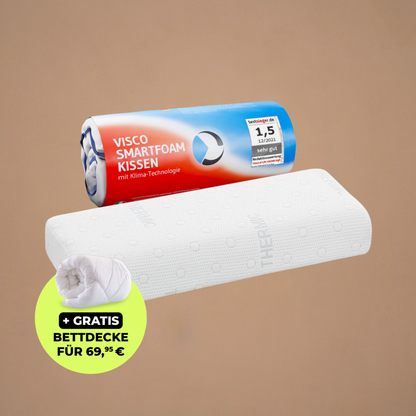 HADAR Nackenstützkissen, höhenverstellbar und ergonomisch aus Visco Schaum